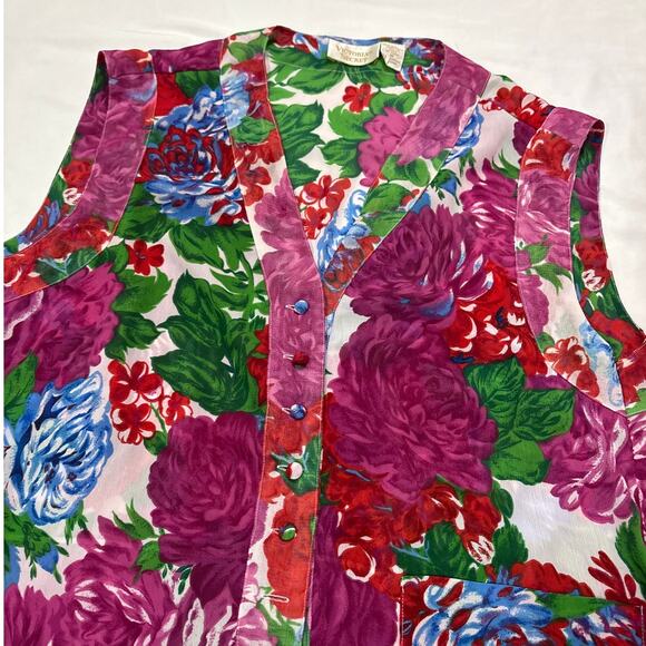 Victoria’s Secret Women’s Medium Vintage Gold Label Floral 2 Piece Set Pajamas - Picture 3 of 11